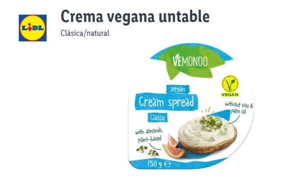 Crema vegana untable/ LIDL Crema vegana untable/ LIDL