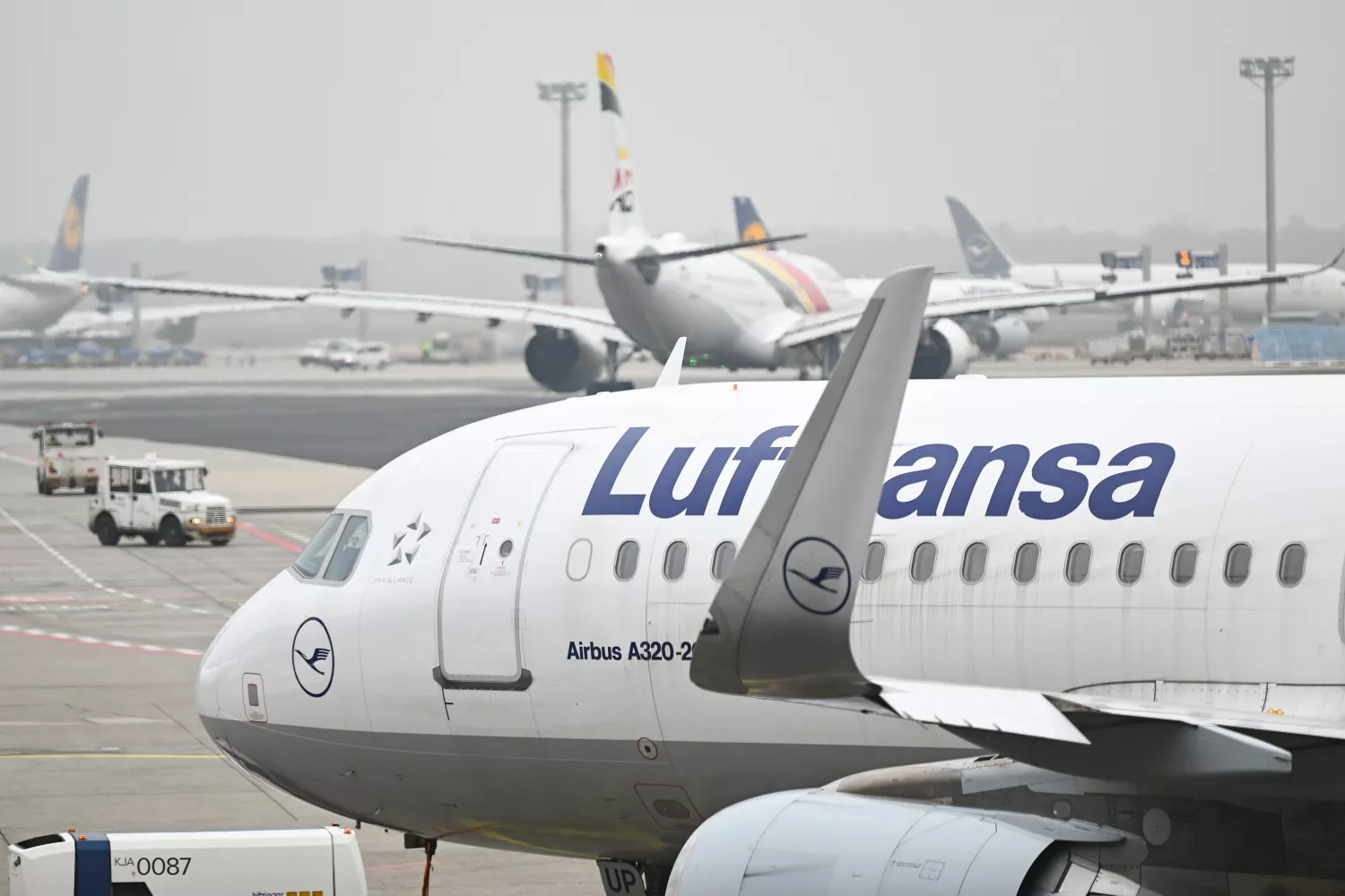 Varios aviones, entre ellos de Lufthansa, en un aeropuerto   Arne Dedert   EP