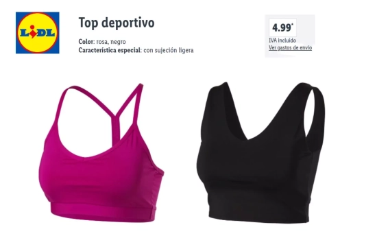 Top de deporte/ LIDL Top de deporte/ LIDL