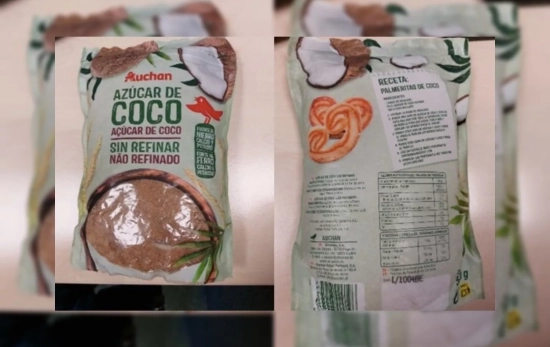 Azúcar de coco sin refinar Auchan con sulfitos no declarados / Aesan-CG