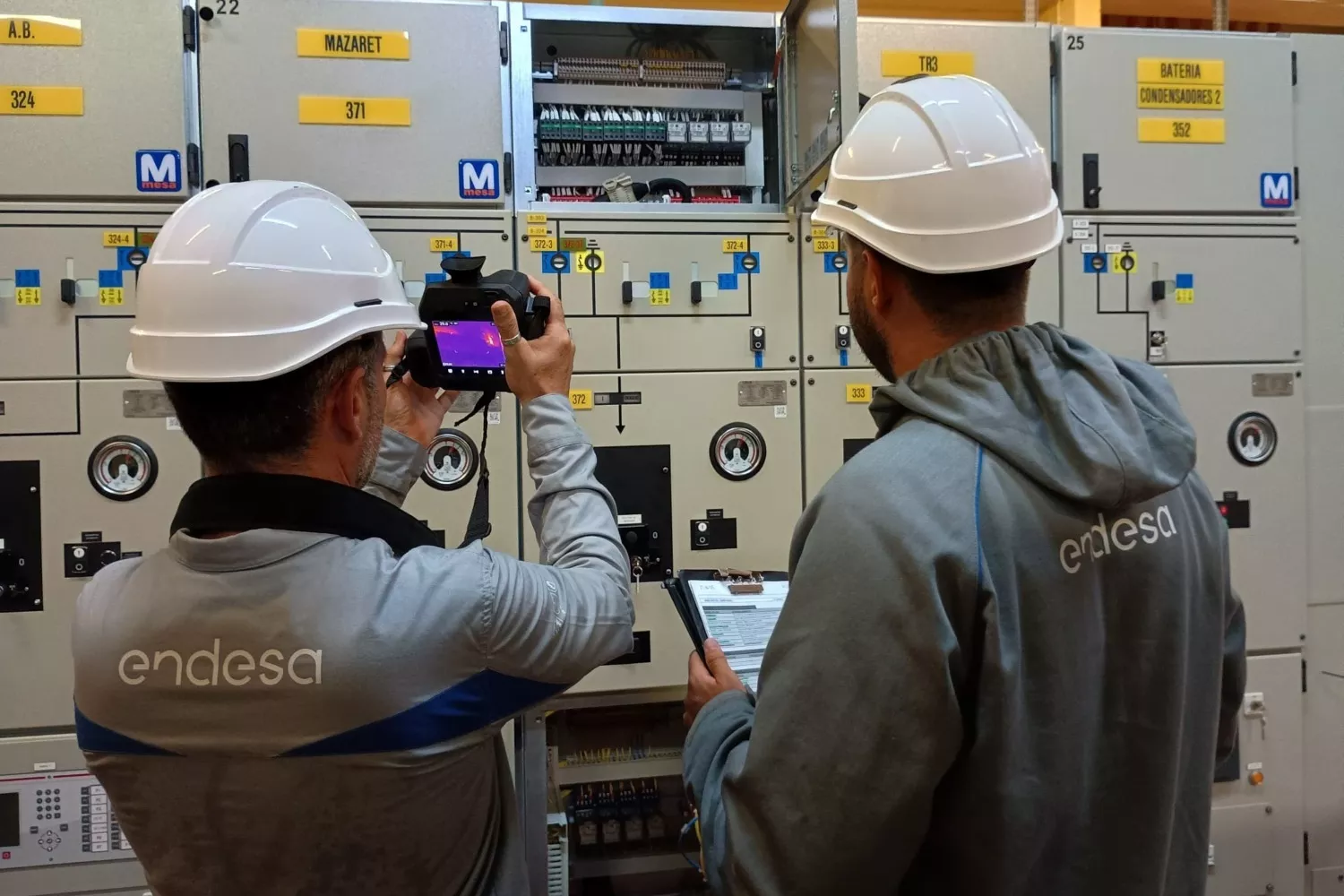 Dos técnicos de Endesa   ENDESA   EP