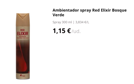 Ambientador spray Red Elixir Bosque Verde/ MECRADONA Ambientador spray Red Elixir Bosque Verde/ MECRADONA