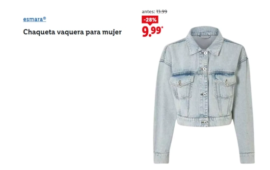 Chaqueta vaquera para mujer/ LIDL