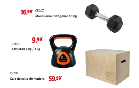 Artículos de entrenamiento Crivit/ LIDL