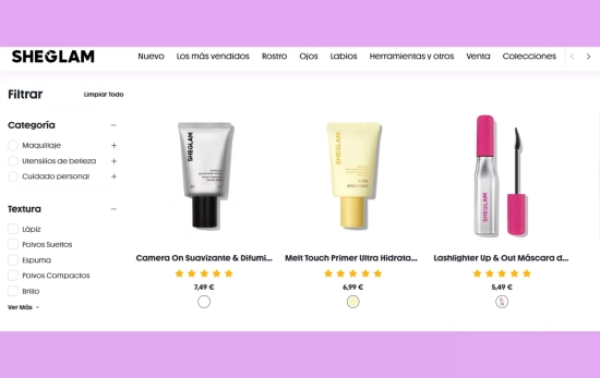 Algunos de los productos más vendidos de Sheglam / CG
