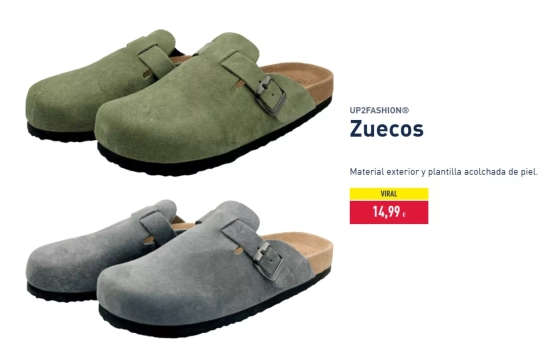 Zapatos acolchados de piel/ ALDI