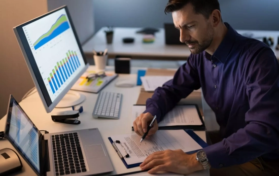 Una persona con problemas en el ordenador/ CANVA