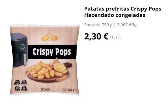 Patatas prefritas Crispy Pops/ MERCADONA