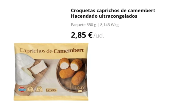 Caprichos de camembert/ MERCADONA