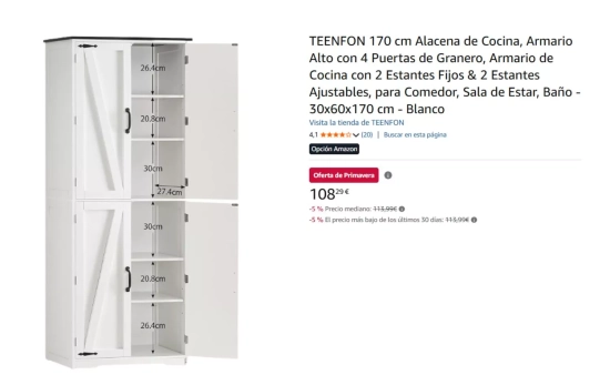 Alacena de 170 cm/ AMAZON