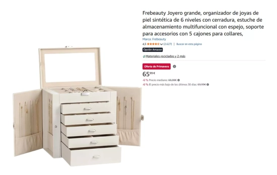 Joyero organizador/ AMAZON