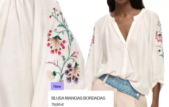 Camisa bordada/ DESIGUAL