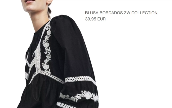 Camisa bordados húngaros/ ZARA