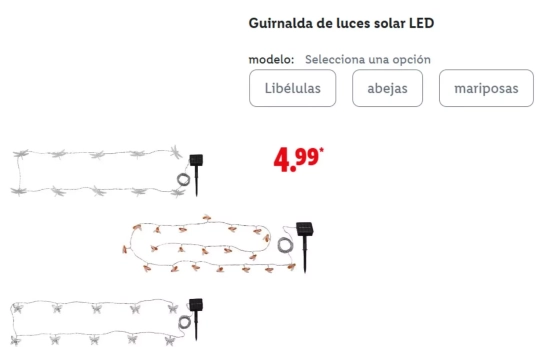 Guirnalda de luz solar LED/ LIDL Guirnalda de luz solar LED/ LIDL