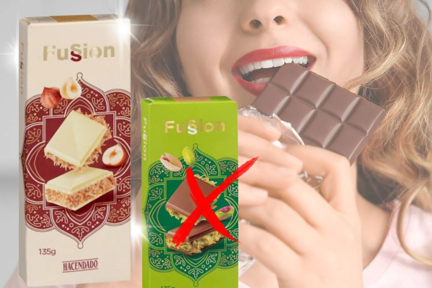  Mercadona arrasa con su nueva tableta de chocolate blanco inspirada en el chocolate Dubai / Montaje Consumidor Global