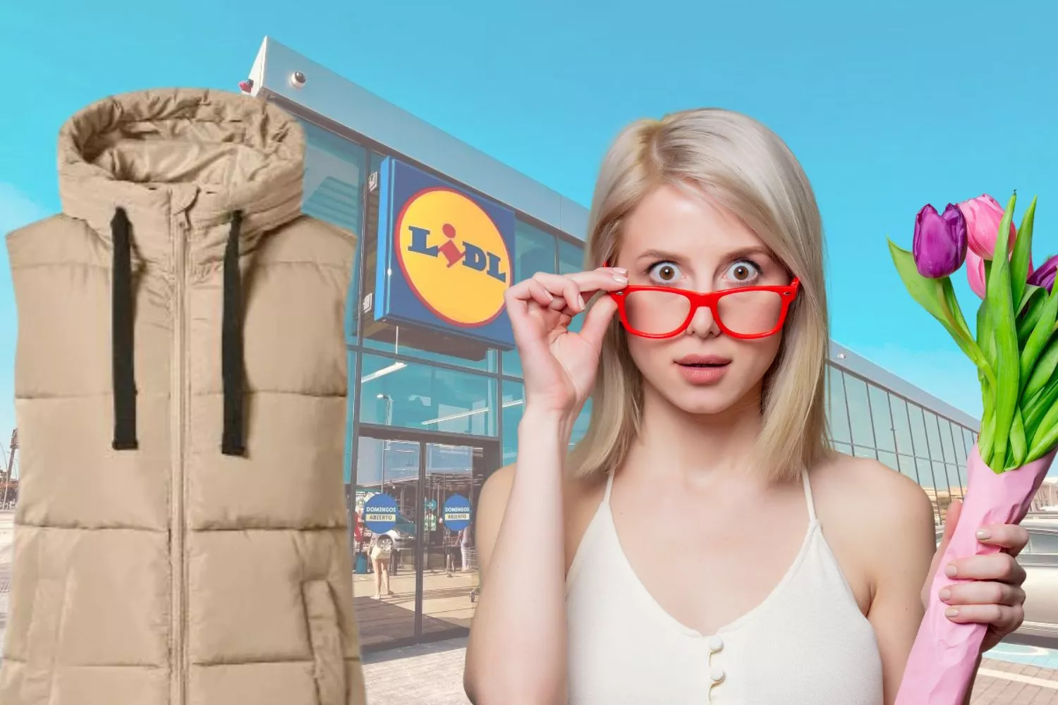 El chaleco ligero perfecto para primavera es de Lidl y arrasa entre las consumidoras / Montaje Consumidor Global