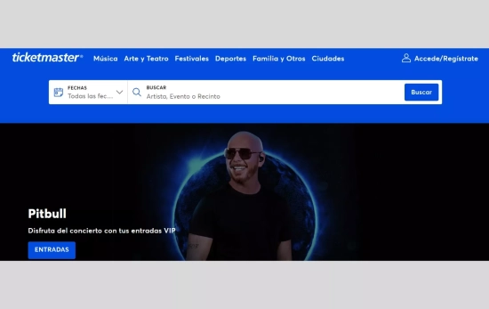 La web de Ticketmaster / CG
