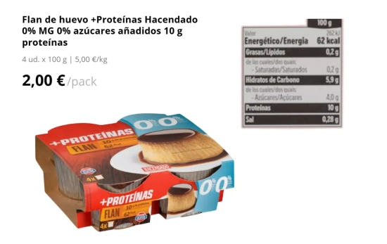 Flanes proteicos/ MERCADONA