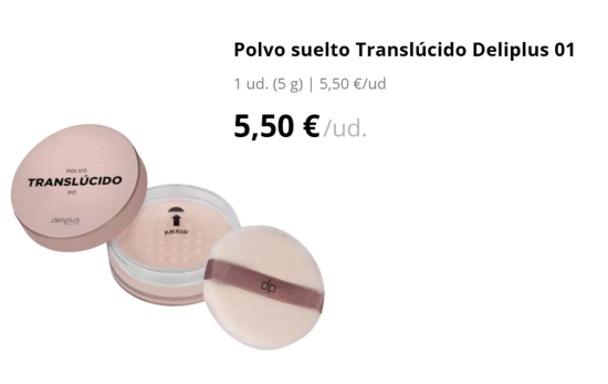 Polvo suelto Translúcido Deliplus/ MERCADONA