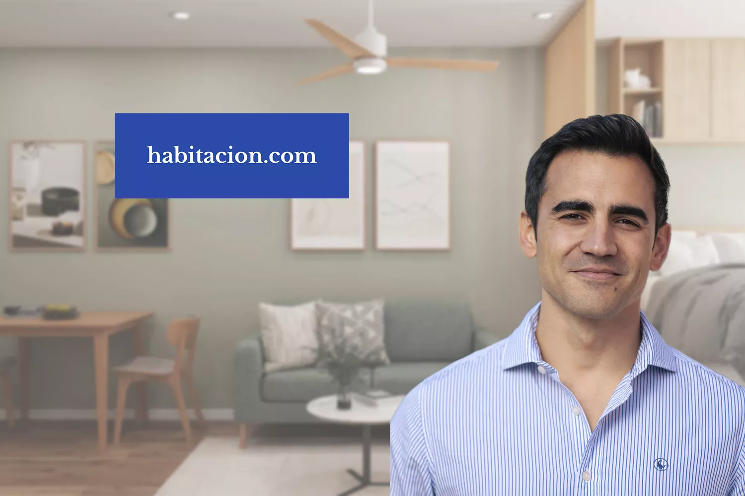 Oriol Valls, fundador de Habitación.com / Fotomontaje CG