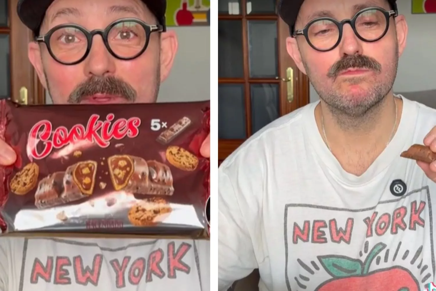 Un consumidor prueba el nuevo producto de Mercadona inspirado en Kinder Bueno/ Montaje Consumidor Global 