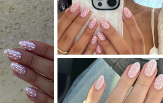 Uñas polka nails en el color de la primavera 2026/ PINTEREST