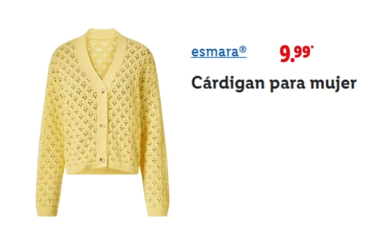 Cárdigan color mantequilla/ LIDL