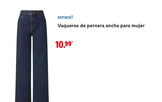 Vaquero wide leg oscuro/ LIDL
