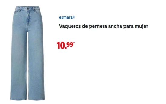 pantalón wide leg claro/ LIDL