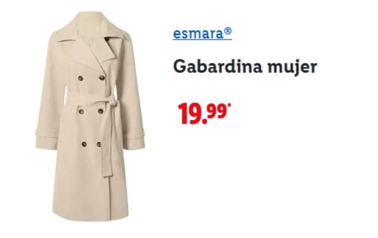Gabardina larga/ LIDL