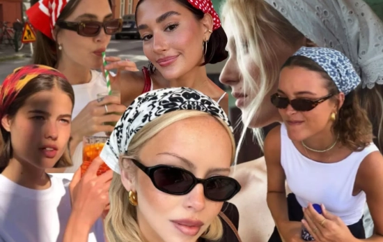 Creadoras de contenido 'beauty' luciendo un pañuelo en el pelo/ Montaje Consumidor Global