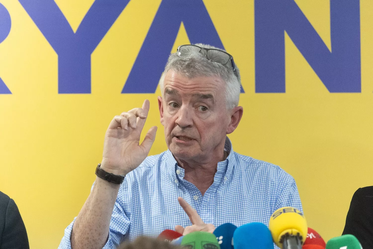 El consejero delegado de Ryanair, Michael O'Leary, durante una rueda de prensa   Eduardo Parra   EP