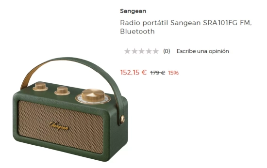 Radio con toque vintage/ ELCORTEINGLÉS