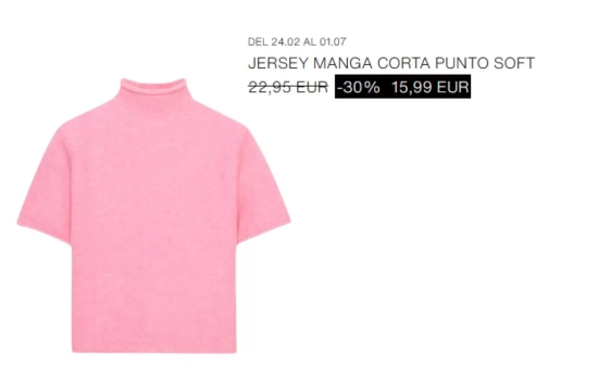 JERSEY MANGA CORTA/ Zara