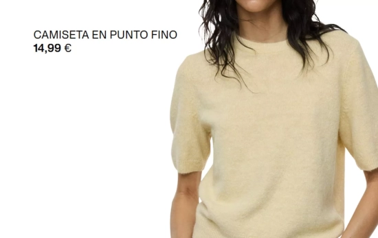 Camiseta en punto fino/ H&M