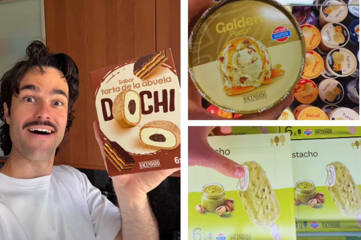 El influencer Peldanyos prueba los helados de Mercadona y revoluciona las redes sociales / Montaje Consumidor Global