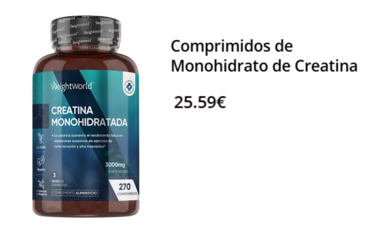Creatina en cápsulas/ weightworld.es