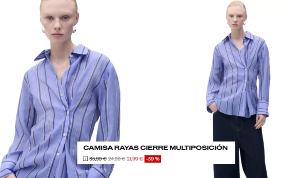 Camisa asimétrica/ MANGO OUTLET