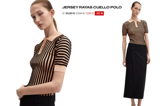 Polo rayas/ MANGO OUTLET