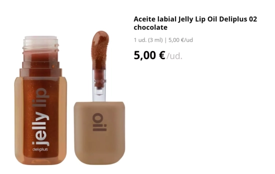 Aceite labial jelly lip 02 CHOCOLATE / MERCADONA