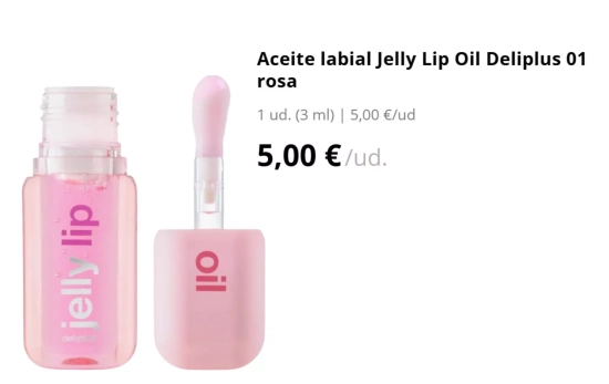 Aceite labial jelly lip 01 rosa/ MERCADONA