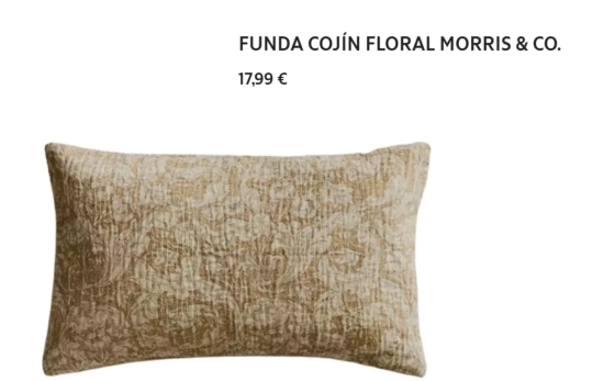 Funda cojín MORRIS & CO./ ZARA HOME