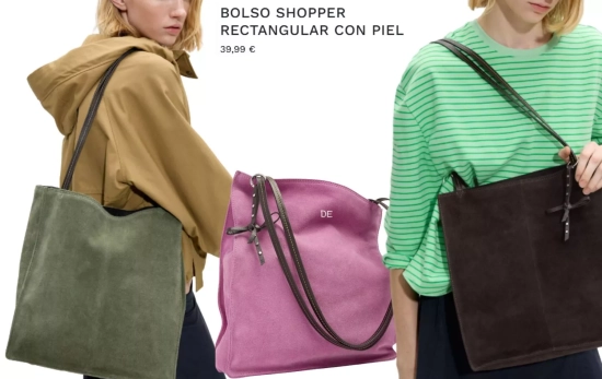 Bolso shopper rectangular piel/ PARFOIS