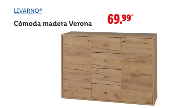 Cómoda de madera Verona/ LIDL Cómoda de madera Verona/ LIDL