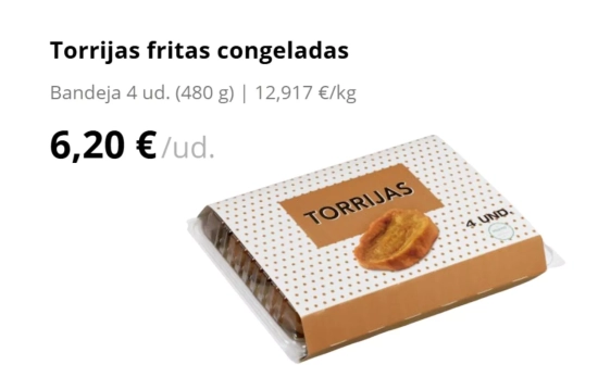 Torrijas ya preparadas/ MERCADONA Torrijas ya preparadas/ MERCADONA