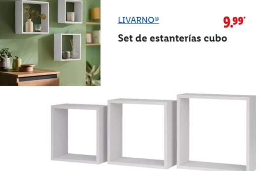 Set de estanterías cubo/ LIDL