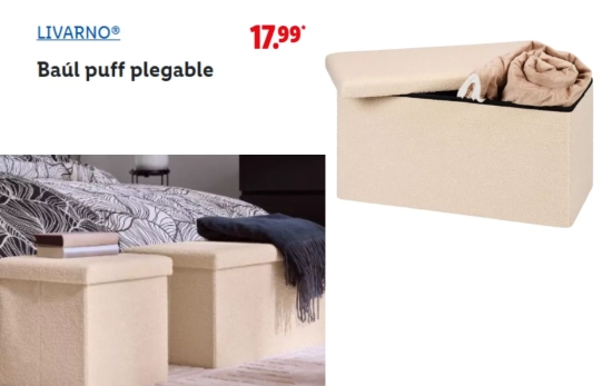 Baúl puff plegable/ LIDL