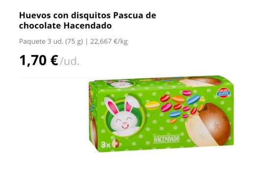 Huevos rellenos de chocolate/ MERCADONA