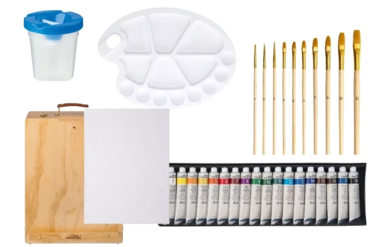 Maletín de pintura con caballete de sobremesa/ LIDL Maletín de pintura con caballete de sobremesa/ LIDL