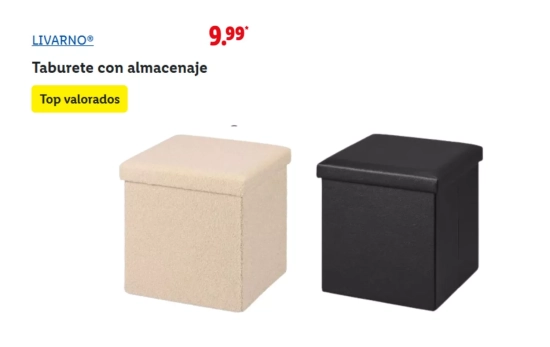 Taburete con almacenaje/ LIDL